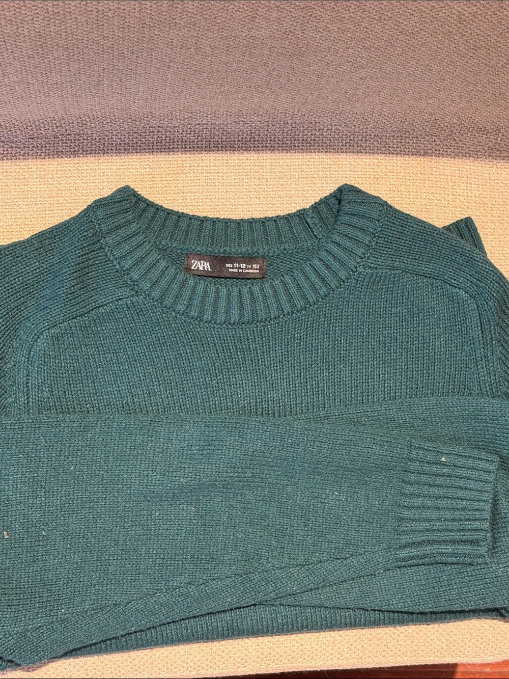 ZARA Boys Teal Crew Neck Sweater